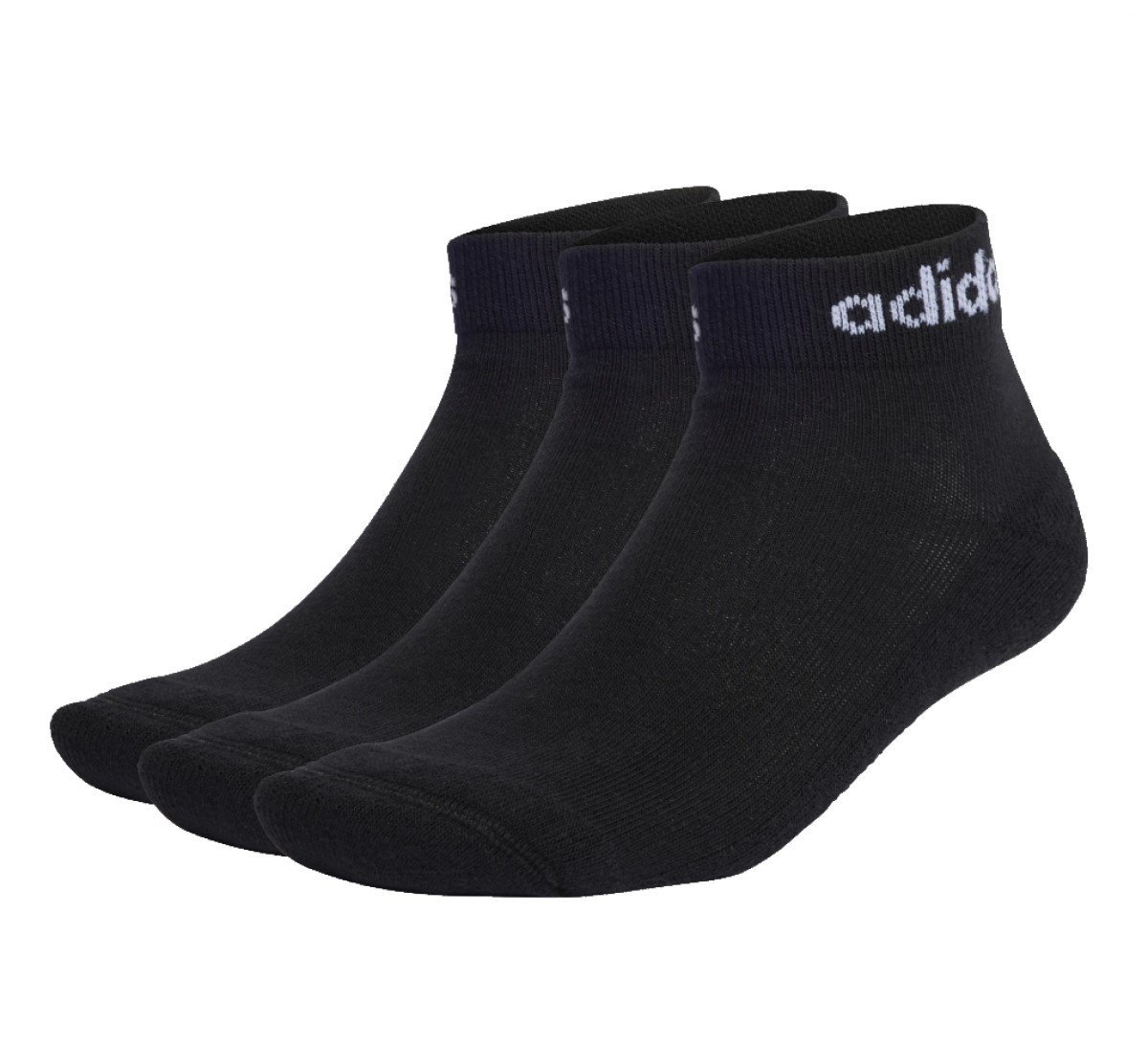 Ponožky Adidas Linear Ankle Cushioned 3P - čierna/biela