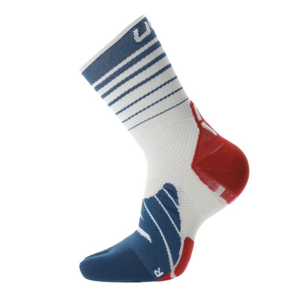 Ponožky UYN Runner's Five Socks M - biela/modrá/červená