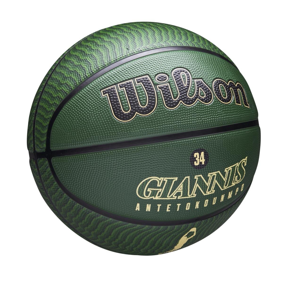 Lopta Wilson NBA Player Icon Outdoor Bskt Giannis - zelená/béžová