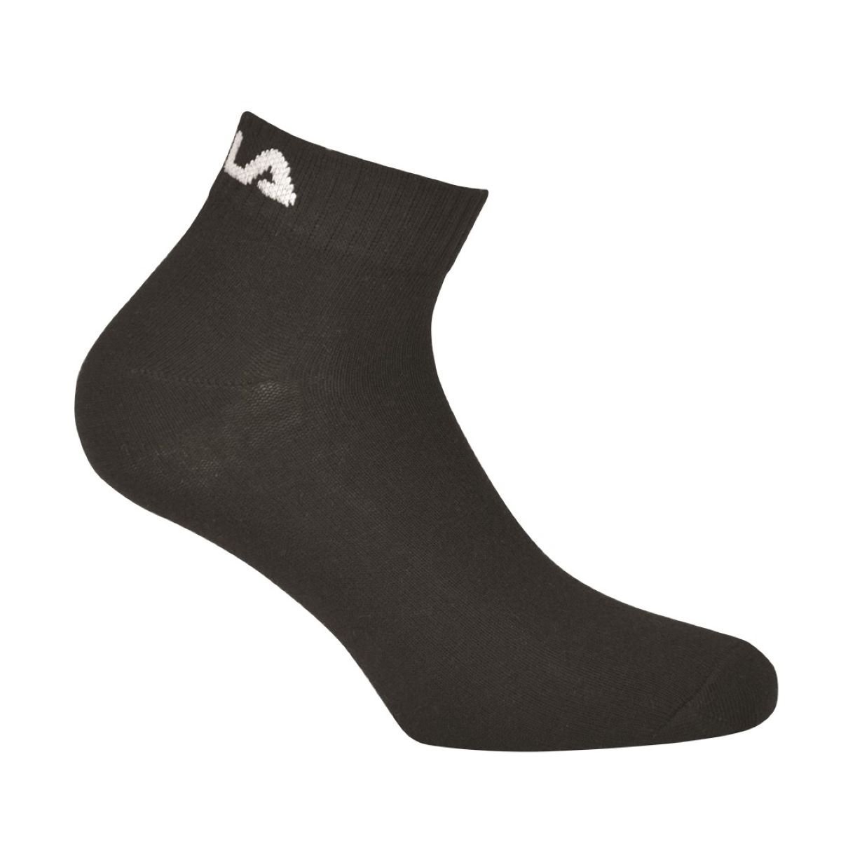 Ponožky Fila Quarter Plain 3 Pack Socks - čierna