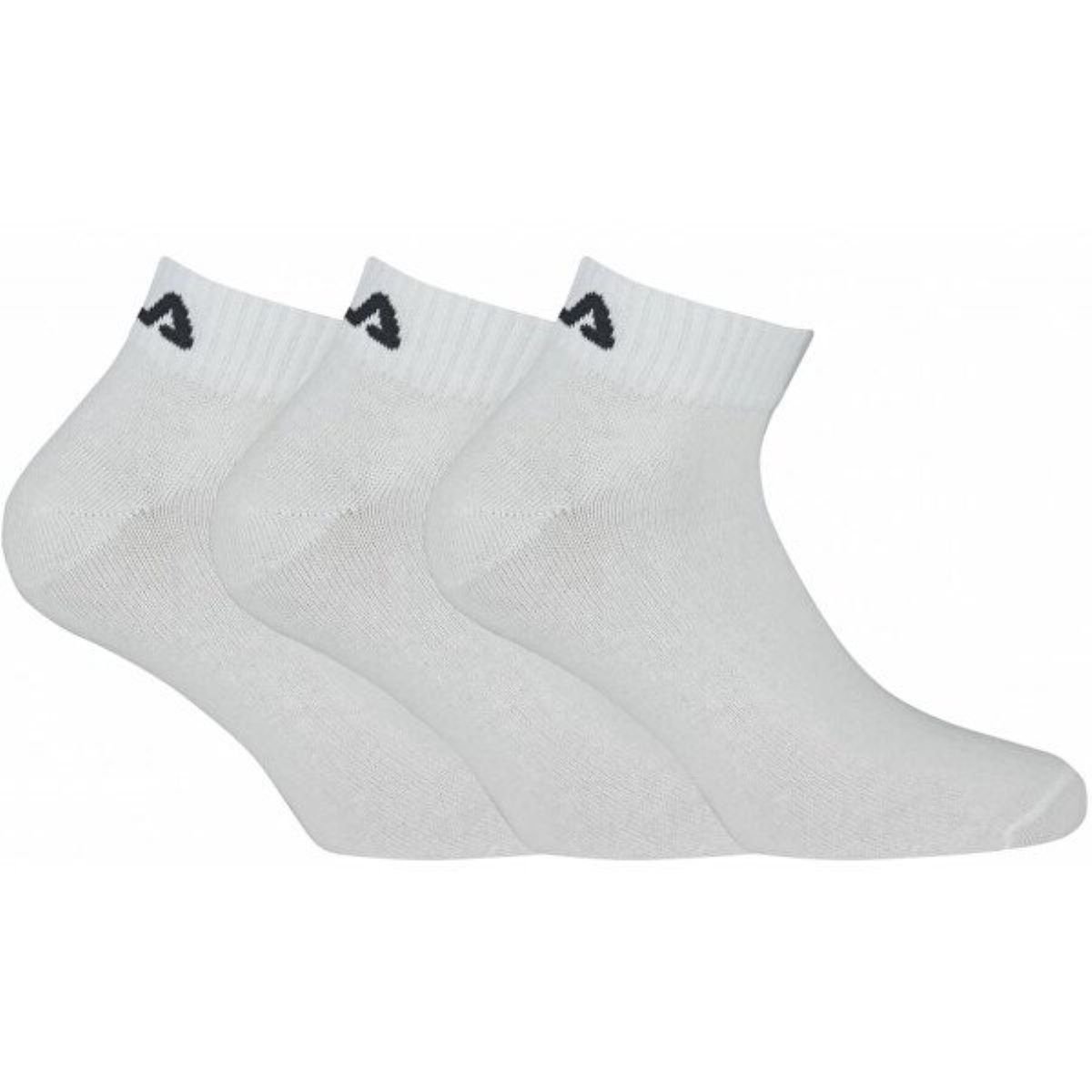 Ponožky Fila Quarter Plain 3 Pack Socks - biela