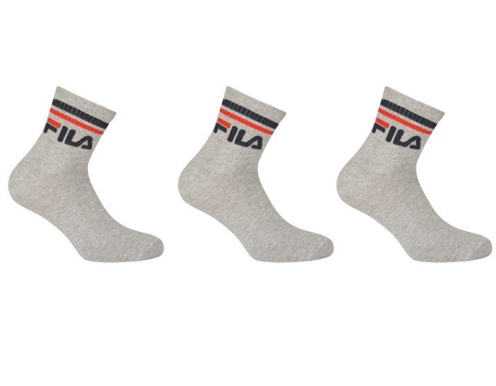 Ponožky Fila Quarter Plain 3 Pack Socks - sivá