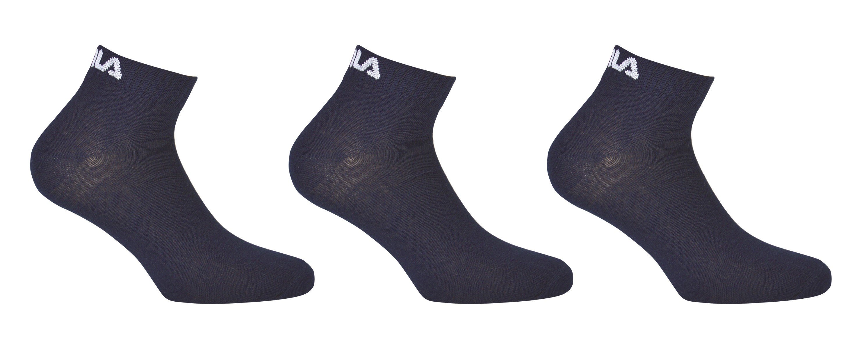 Ponožky Fila Quarter Plain 3 Pack ponožky - modrá