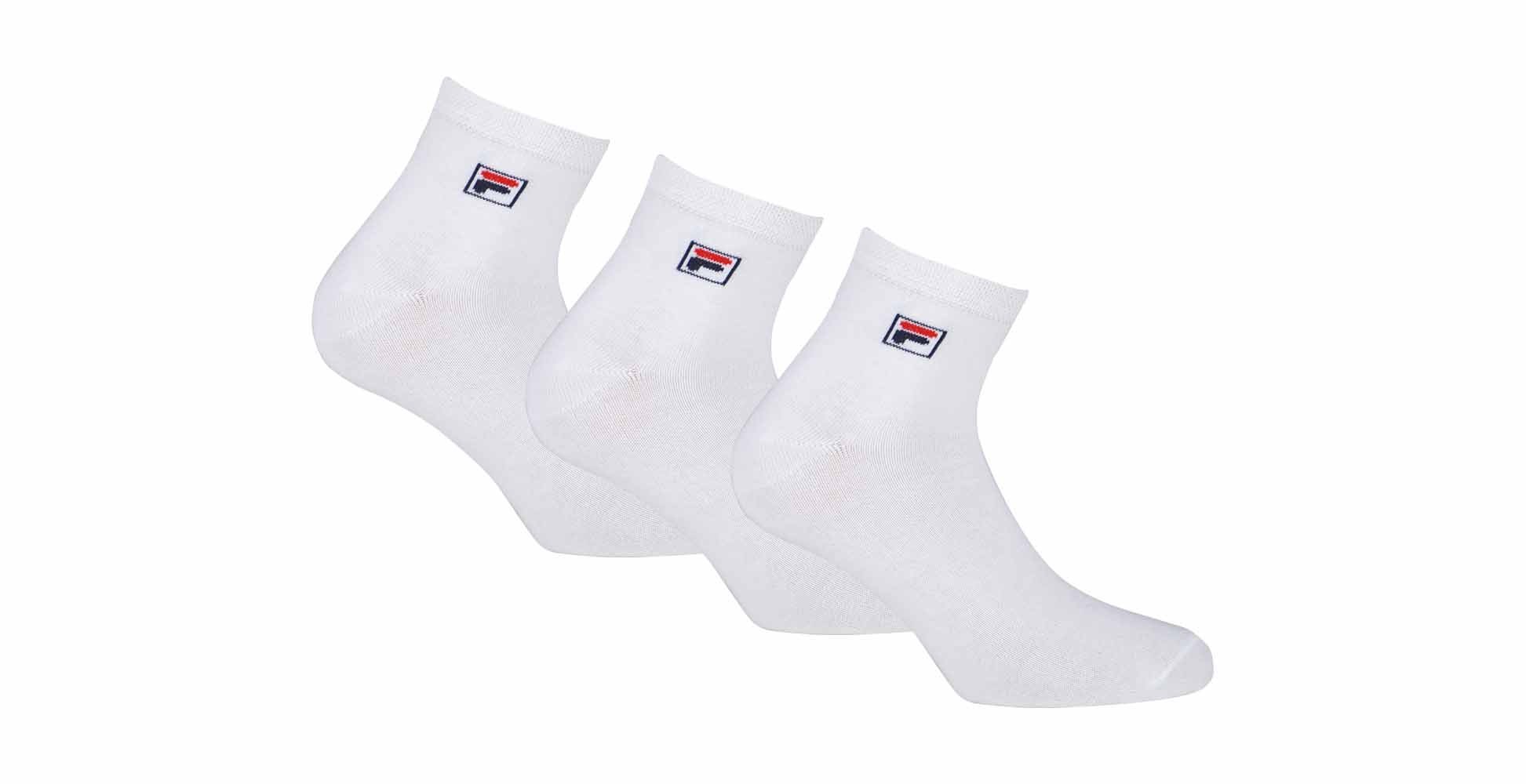 Ponožky Fila Quarter Plain 3 Pack Socks - biela