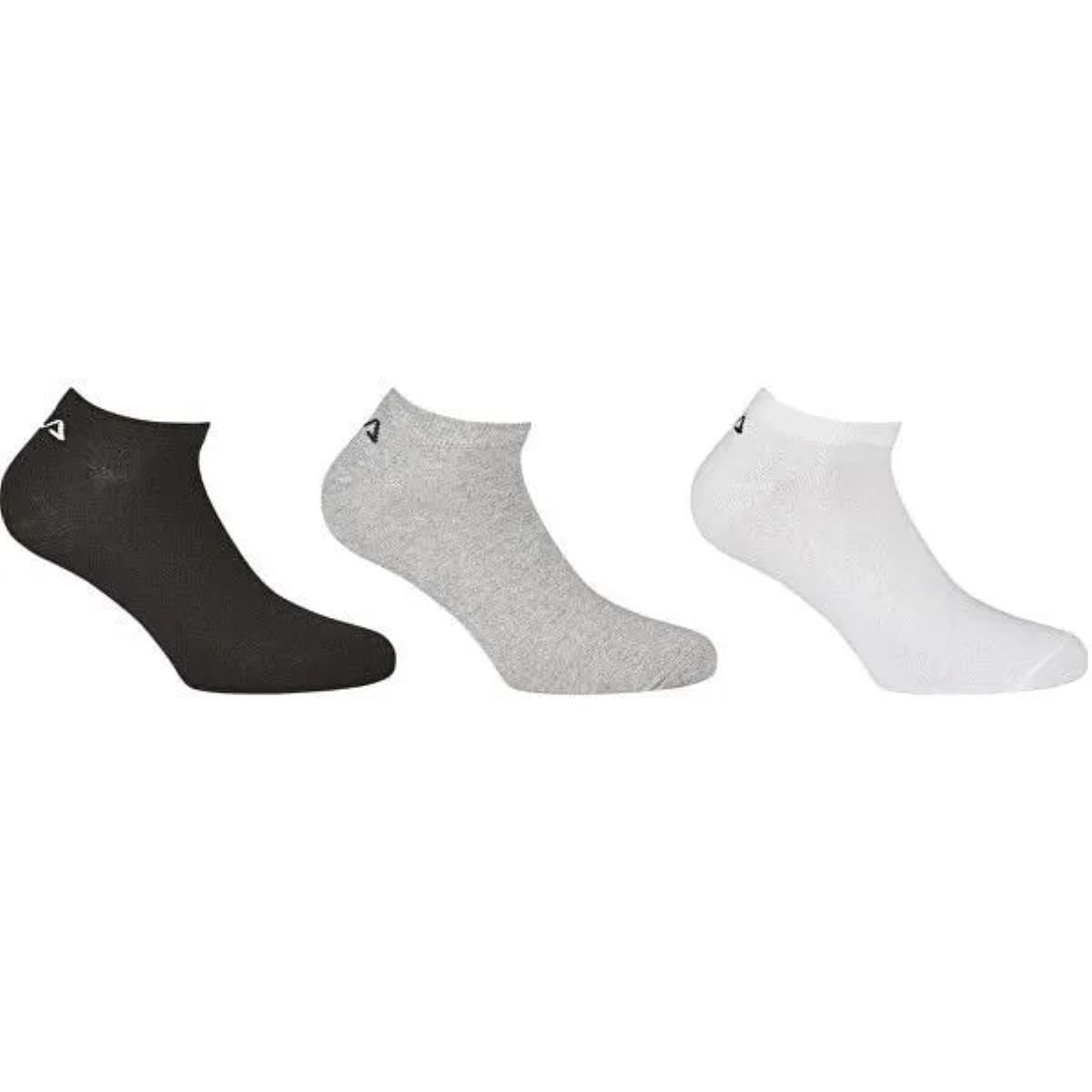 Ponožky Fila Invisible Plain 3 Pack - čierna/sivá/biela