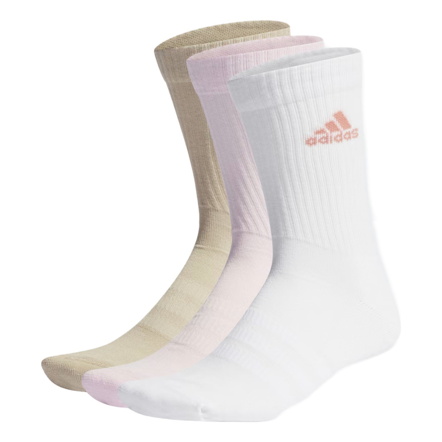 Ponožky Adidas Cushioned Sportswear Crew 3P - ružová/biela/béžová