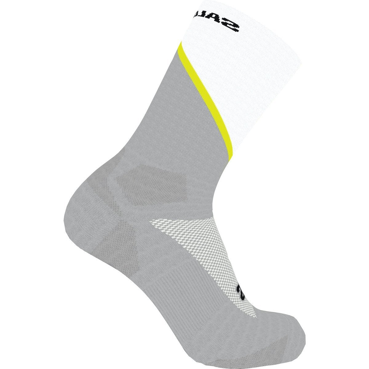 Ponožky Salomon Pulse Crew - biela/sivá/žltá