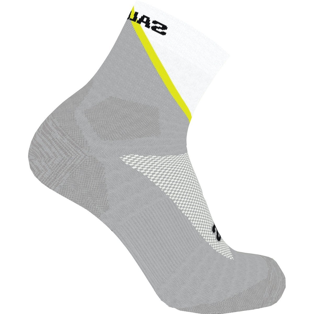 Ponožky Salomon Pulse - biela/sivá/žltá