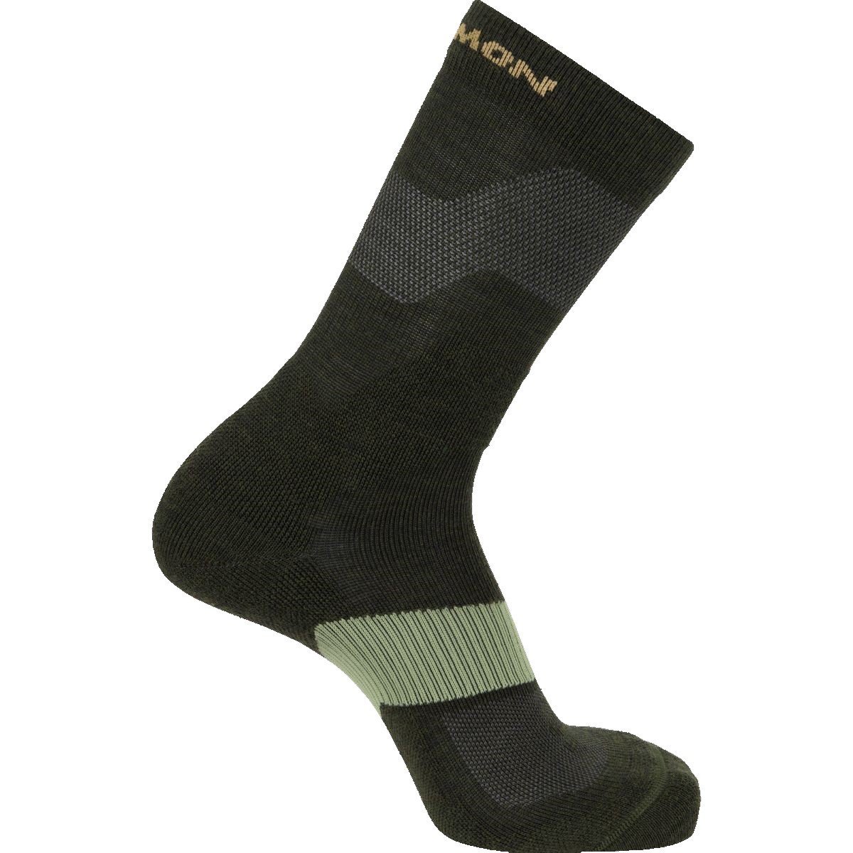 Ponožky Salomon X Ultra Crew - čierna/zelená