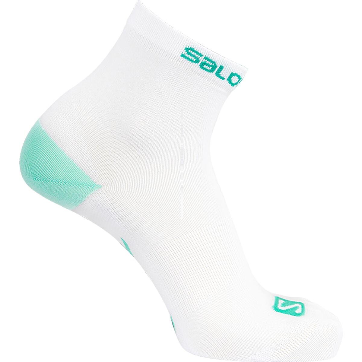 Ponožky Salomon CASUAL SNKRS W - biela/zelená