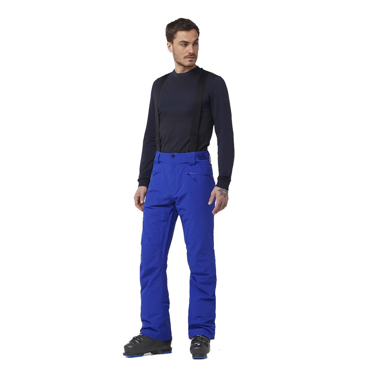 Nohavice Salomon Edge Pant M - modré (štandardná dĺžka)