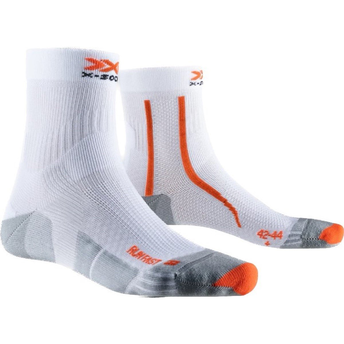 Ponožky X-Bionic Run Fast 4.0 - biela/oranžová