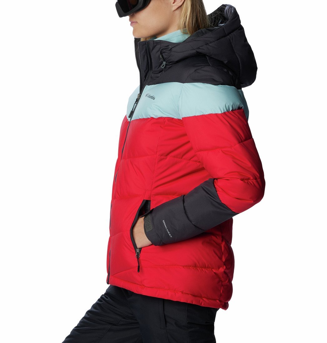 Bunda Columbia Abbott Peak™ Insulated Jacket W - červená/sivá/modrá