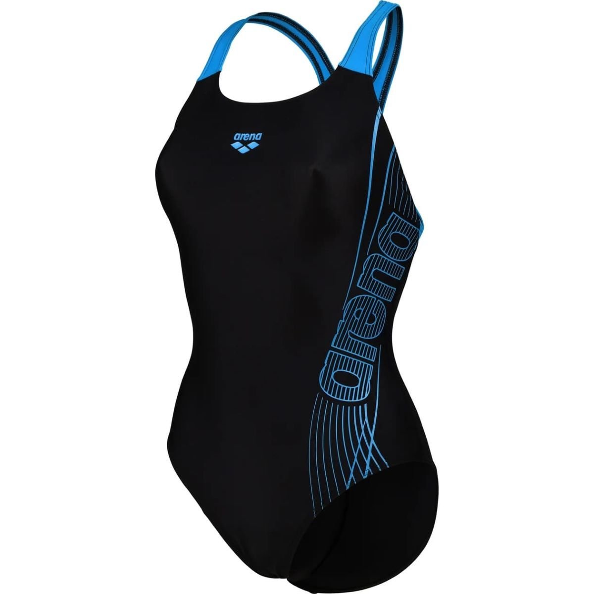 Plavky Arena Dreamy Swim Pro Back Graphic W - čierna/modrá
