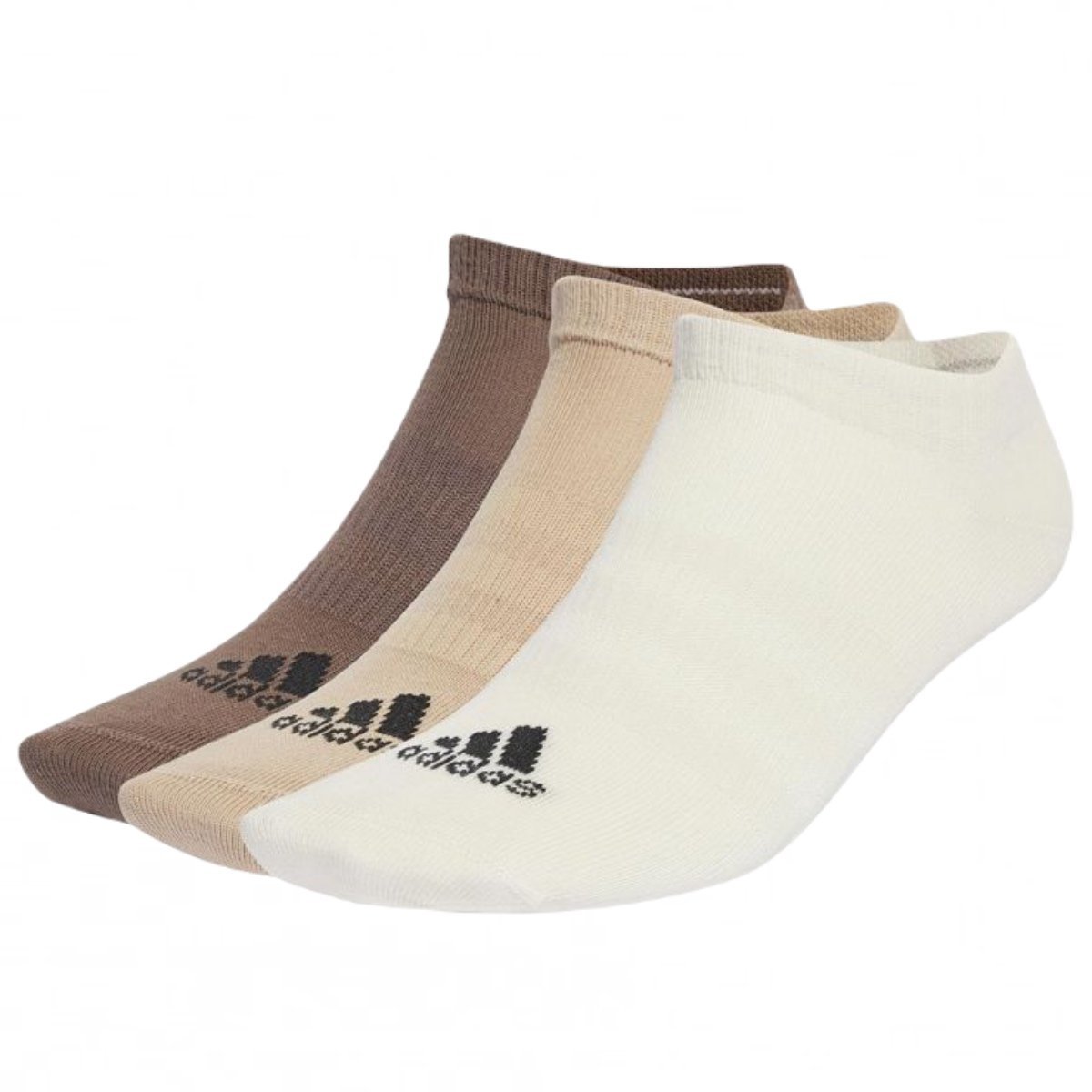 Ponožky Adidas Thin Sportswear Low 3P - béžová/hnedá