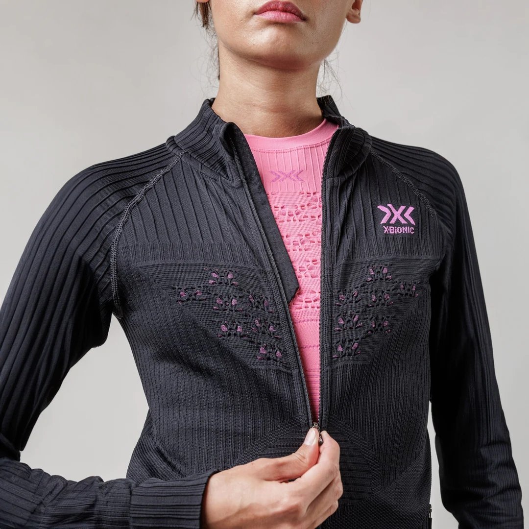 Mikina X-Bionic Energy Accumulator 4.0 Transmission Layer Jacket W - čierna/ružová