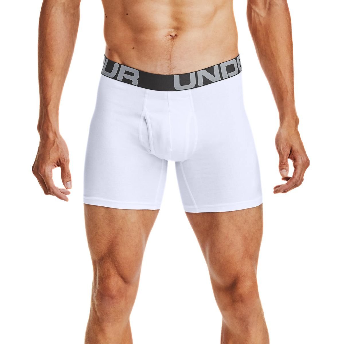 Boxerky Under Armour Charged Cotton 6in 3 Pack - biela