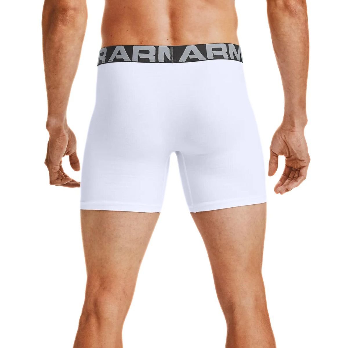Boxerky Under Armour Charged Cotton 6in 3 Pack - biela