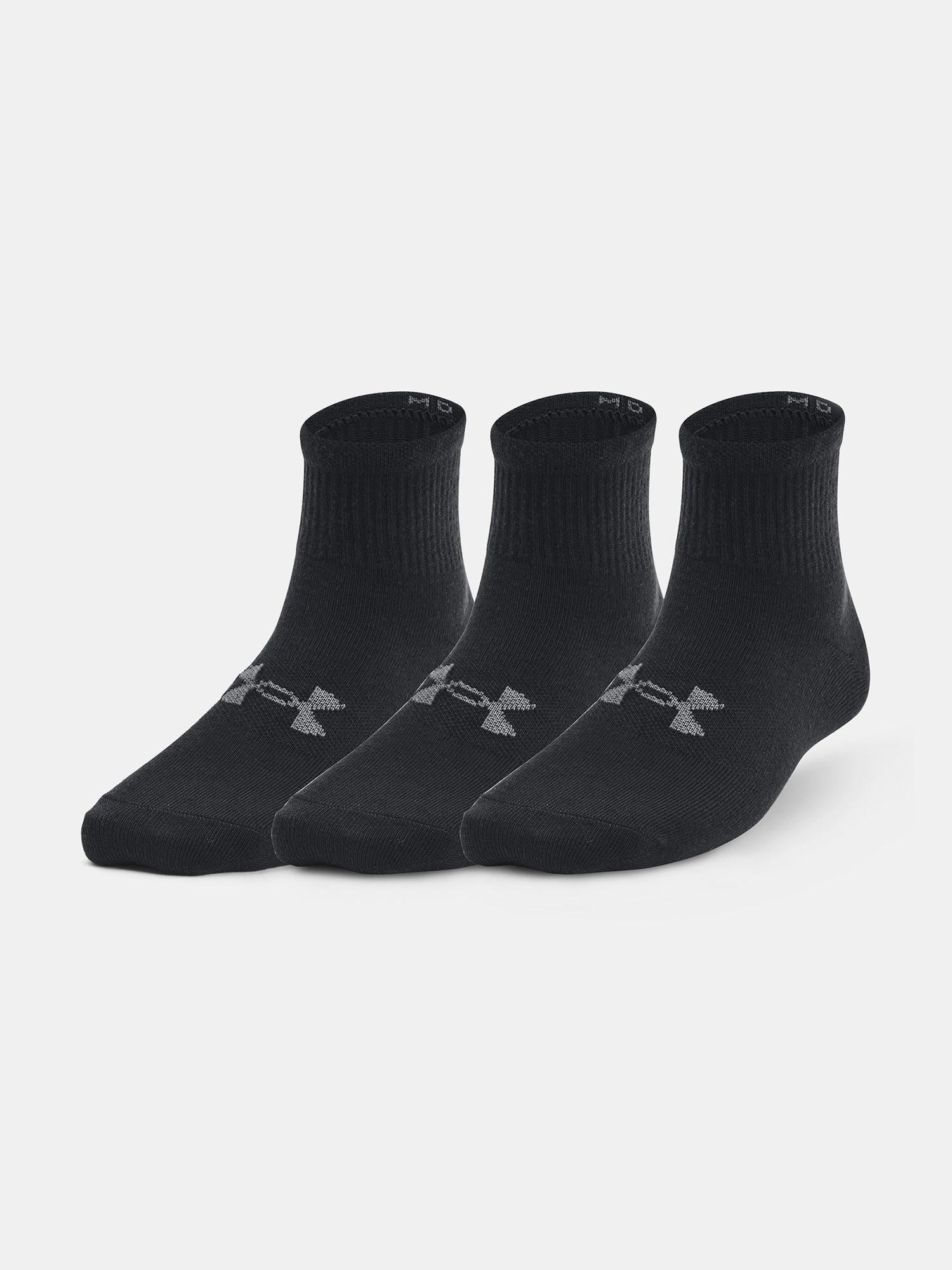 Ponožky Under Armour UA Essential 3pk Qtr Yth - čierna