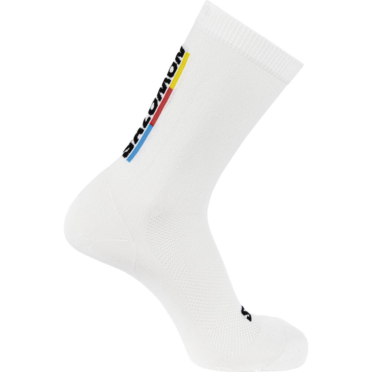 Ponožky Salomon Pulse Race Flag Crew - biele