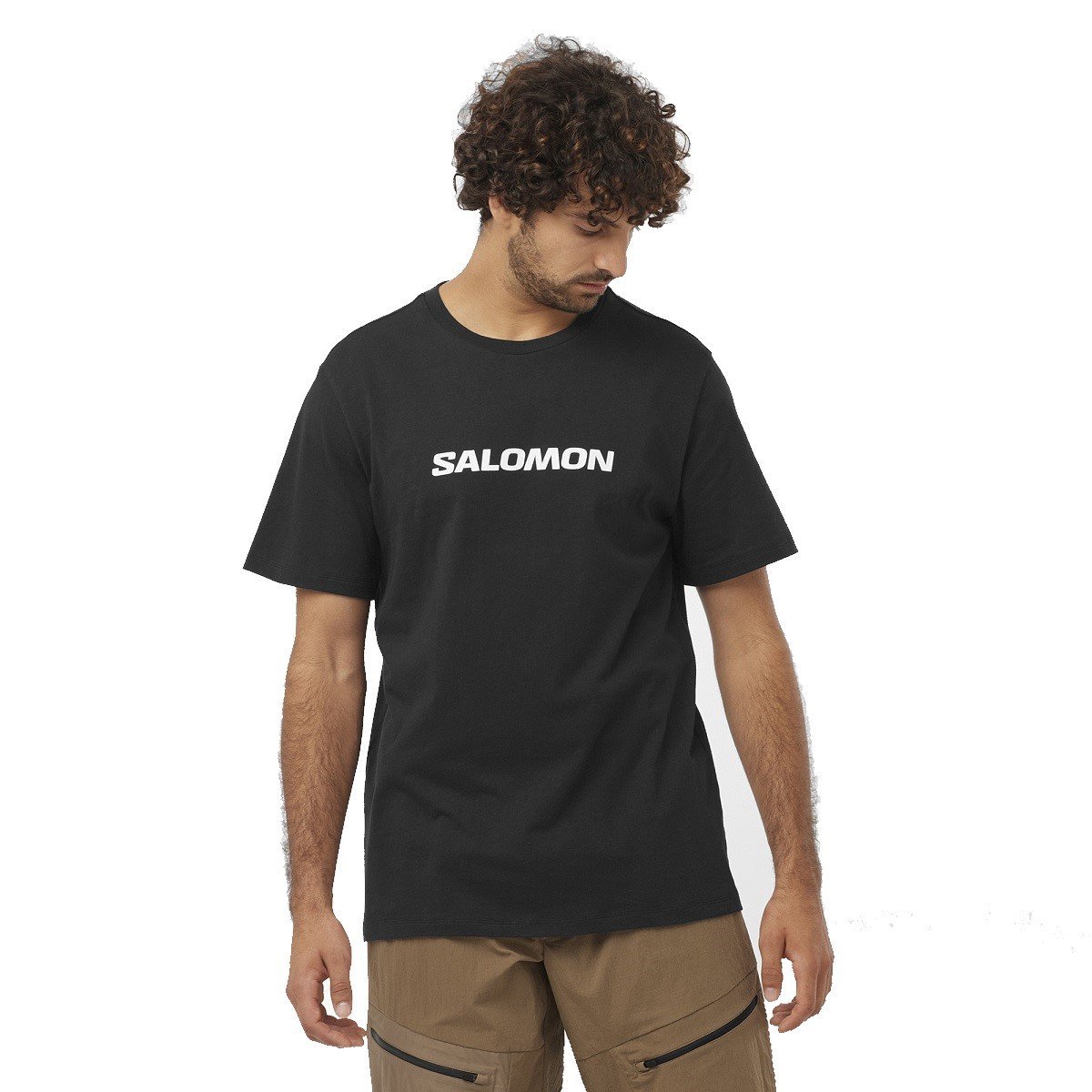 Salomon Logo Performance SS Tee M - čierna