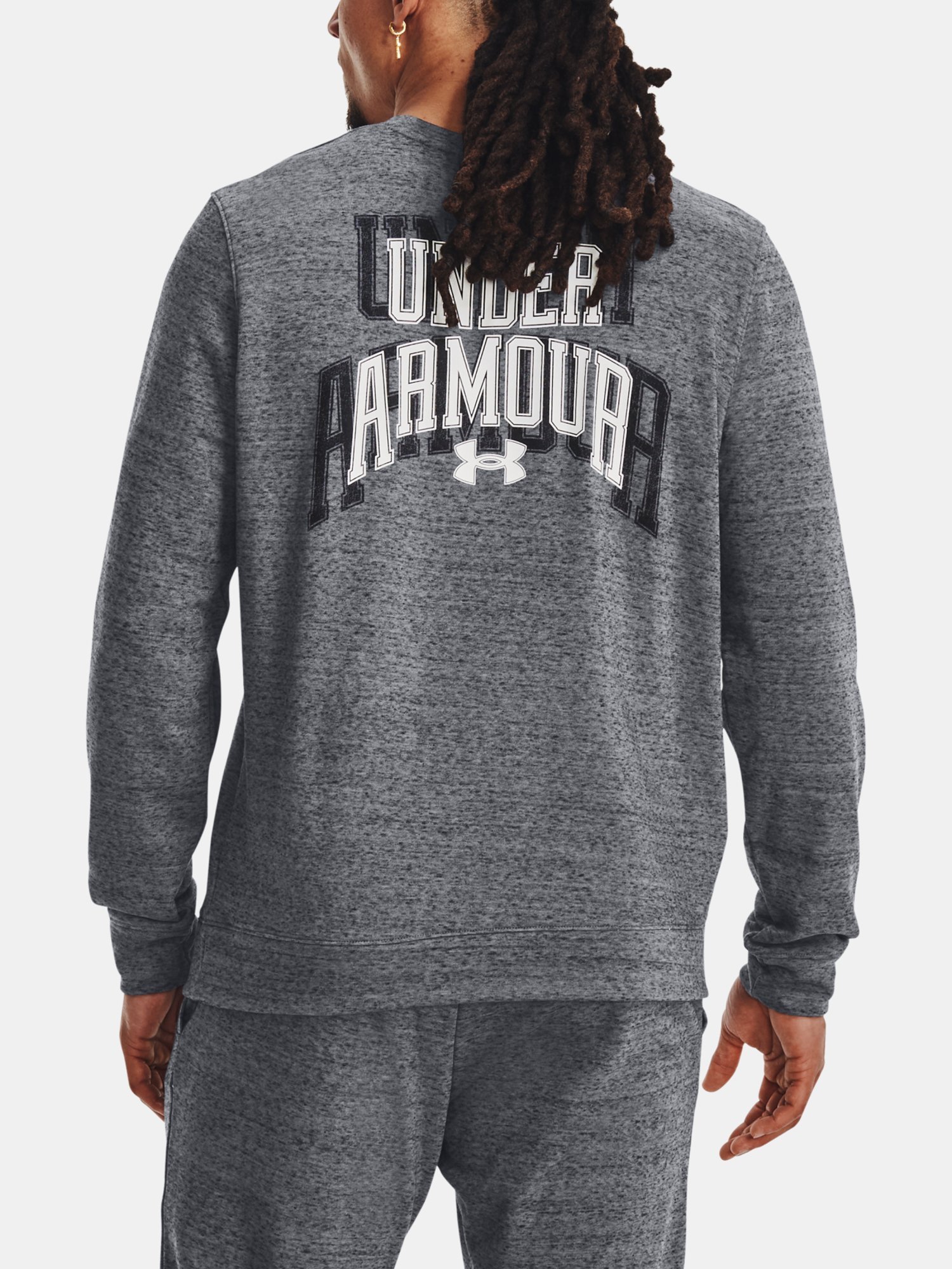 Mikina Under Armour UA Rival Terry Graphic Crew - sivá