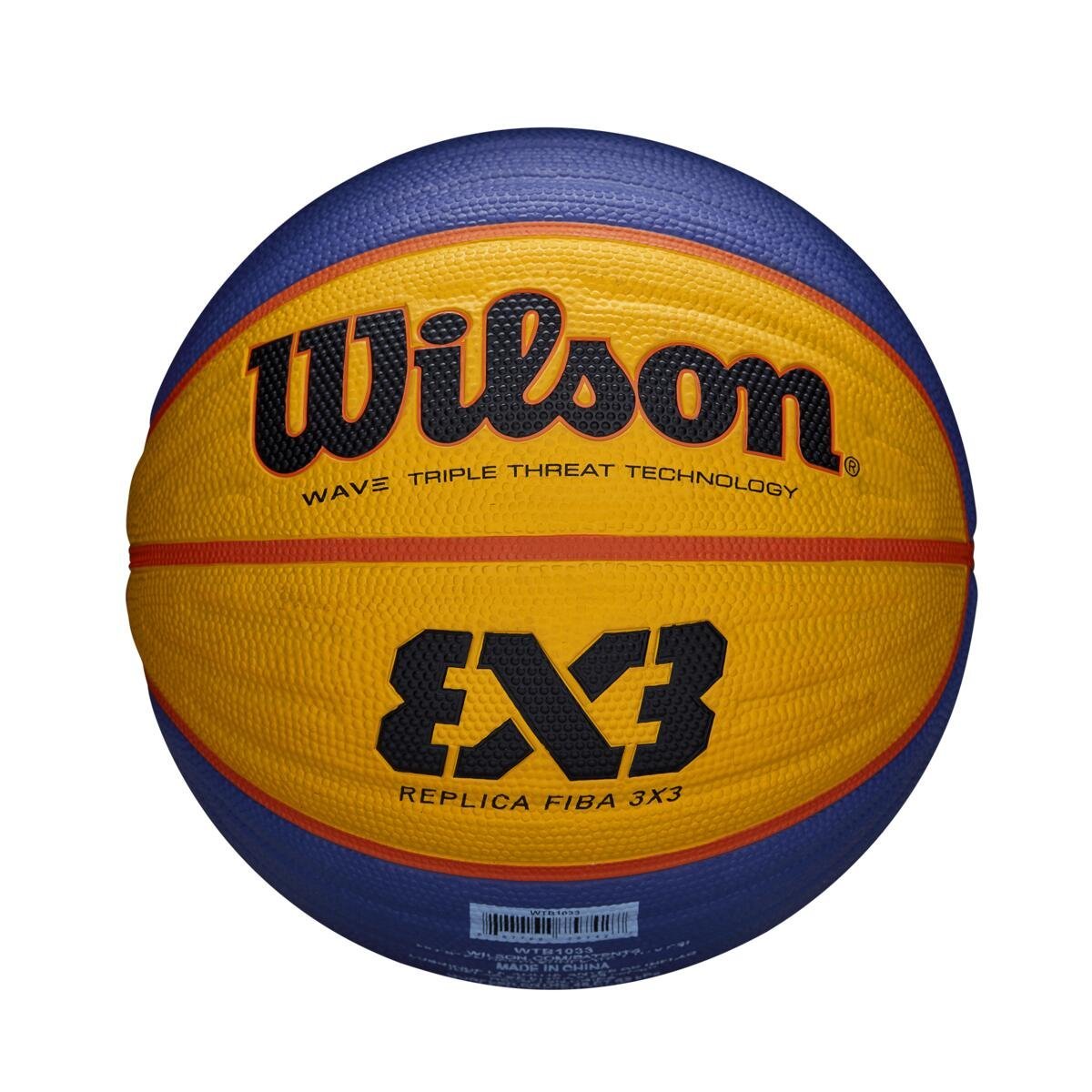 Lopta Wilson FIBA 3X3 Replica Rbr Basketball - žltá/modrá/oranžová