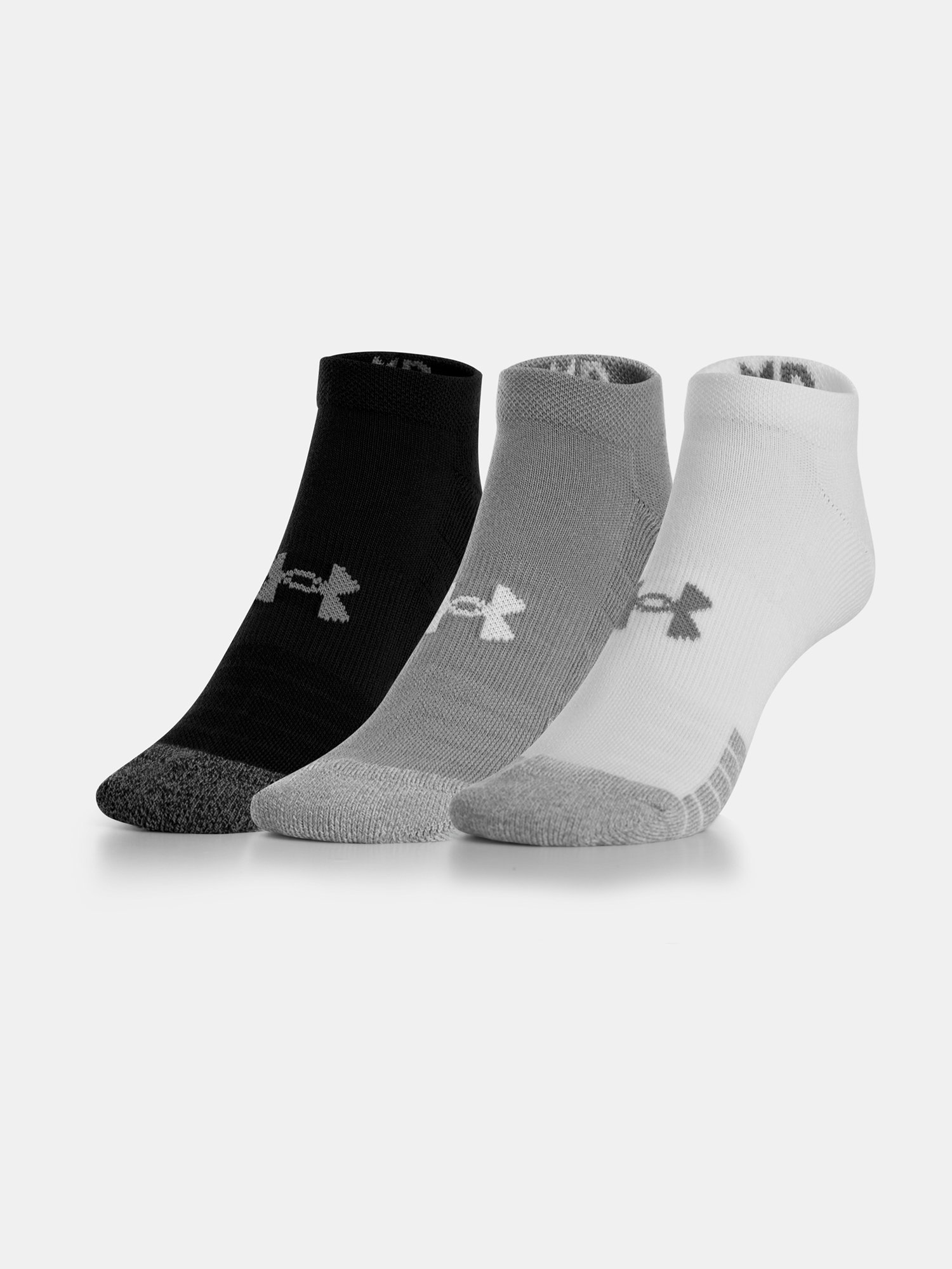 Ponožky Under Armour UA Heatgear 3pk No Show Yth - čierna/sivá/biela