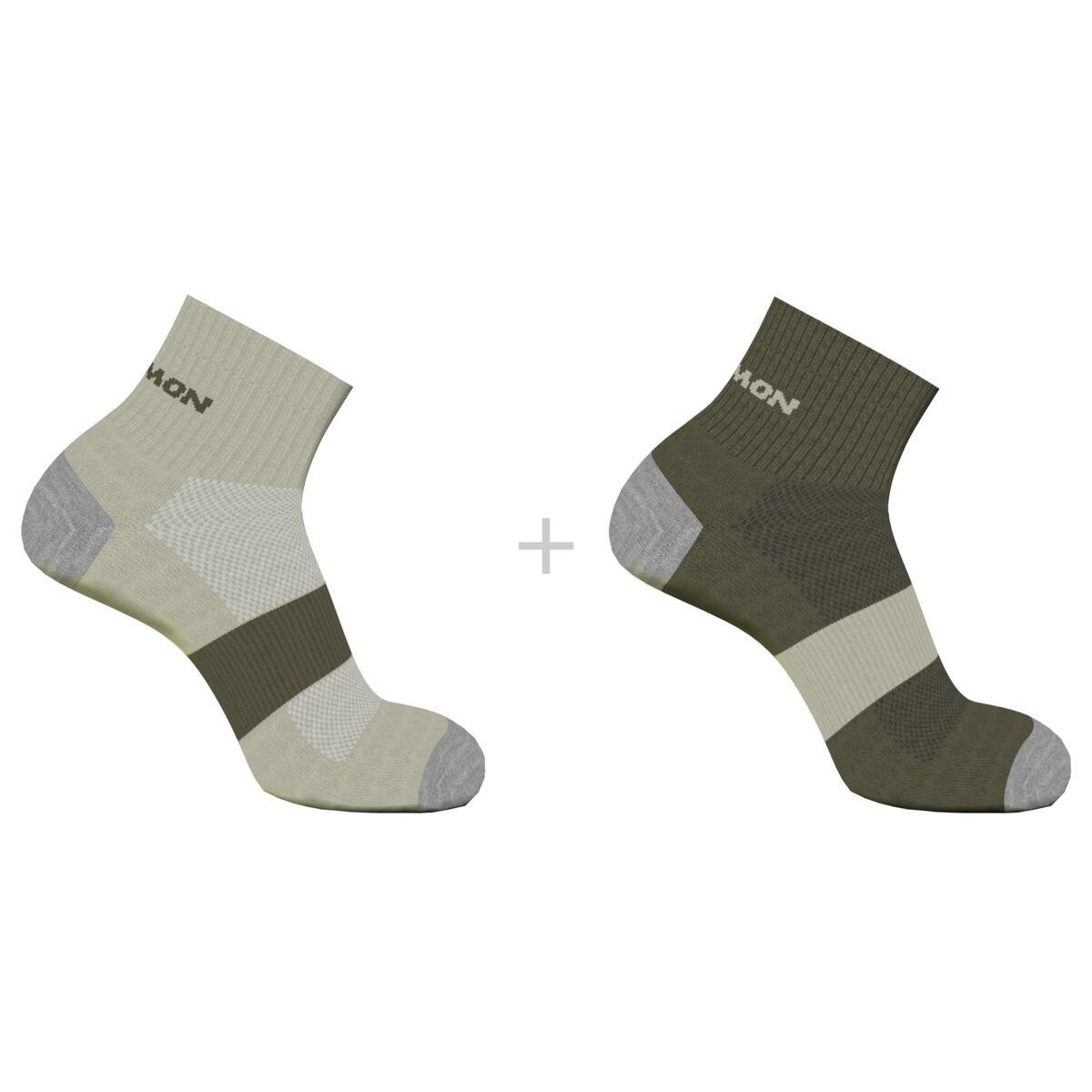 Ponožky Salomon Evasion Ankle 2-Pack - béžové/zelené