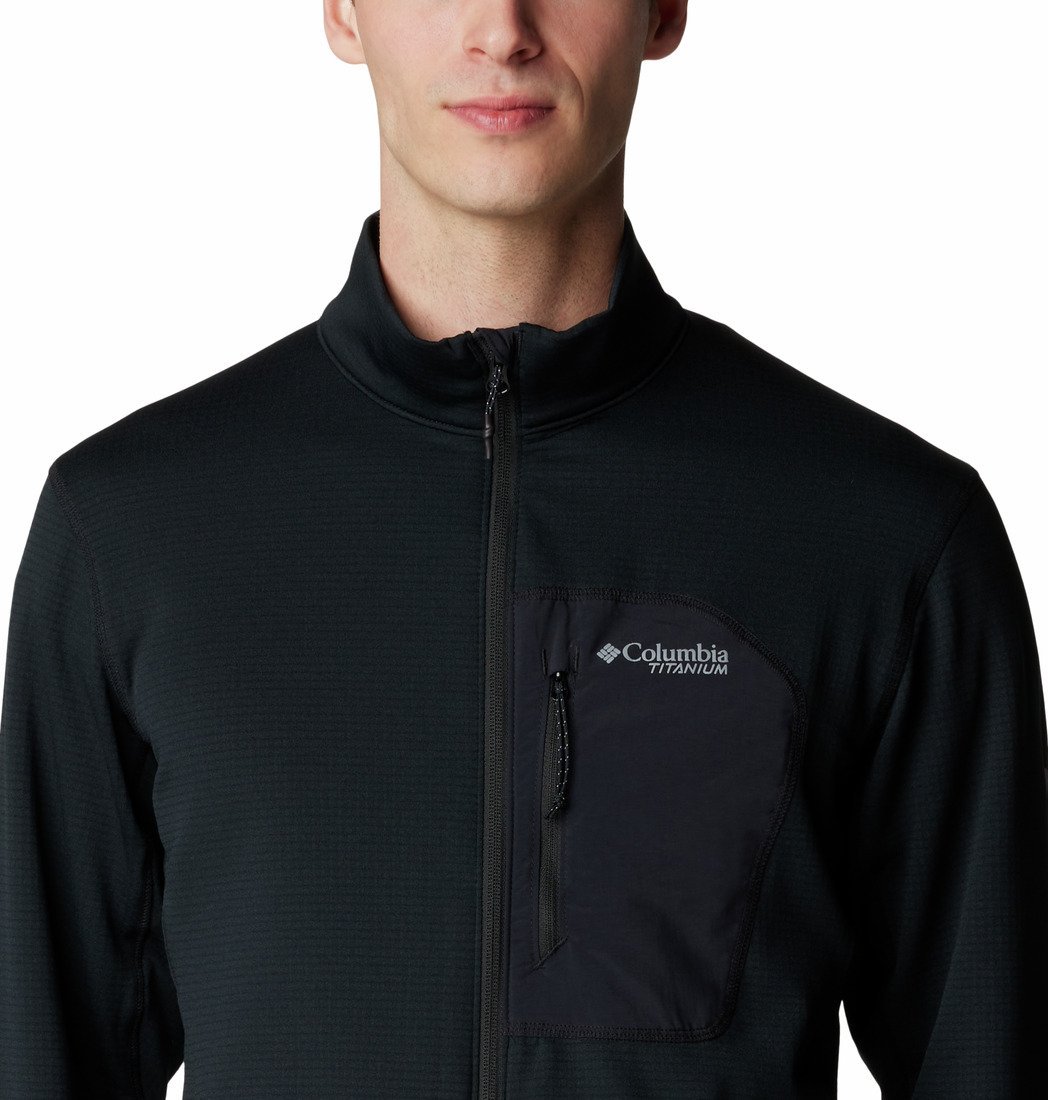 Mikina Columbia Triple Canyon™ Grid Fleece Full Zip M - čierna