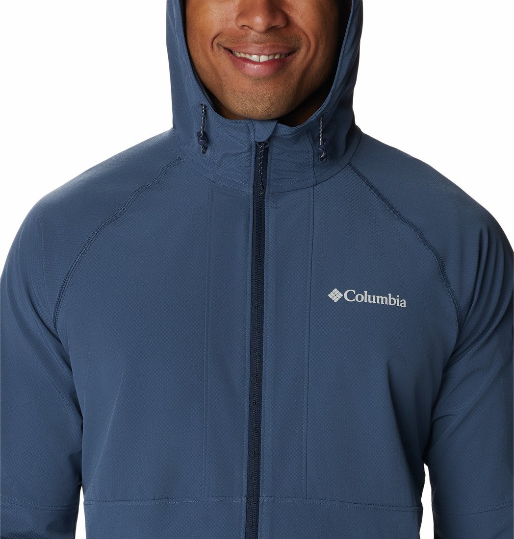 Columbia Tall Heights™ Softshellová bunda s kapucňou M - modrá