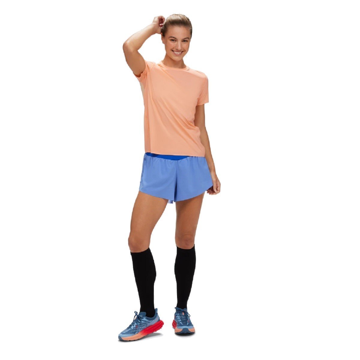 Tričko Hoka Performance Run Short Sleeve W - oranžová