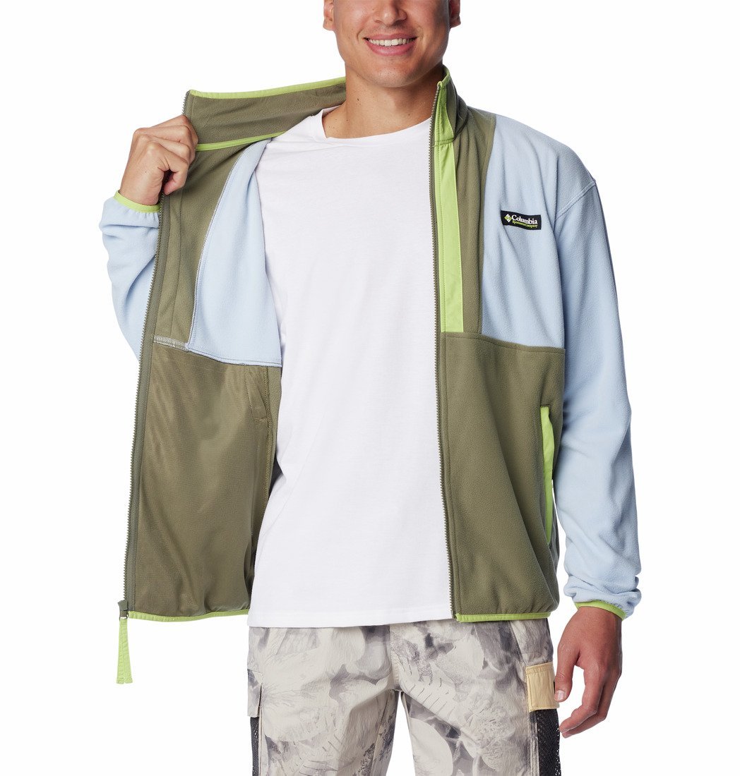 Columbia Back Bowl™ Fleece Lightweight Jacket M - zelená/modrá