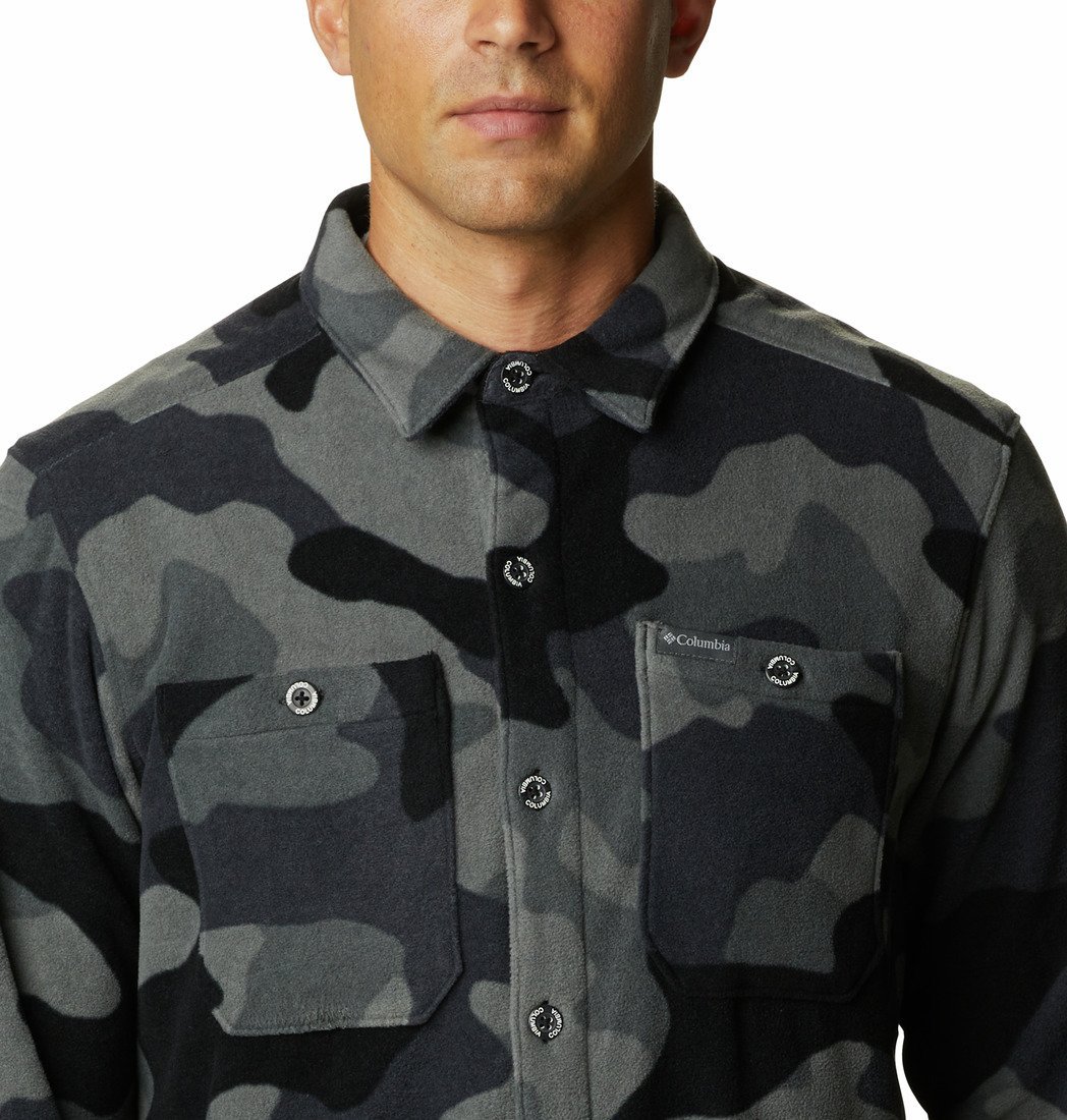 Columbia Flare Gun™ Fleece Over Shirt M - šedá/čierna