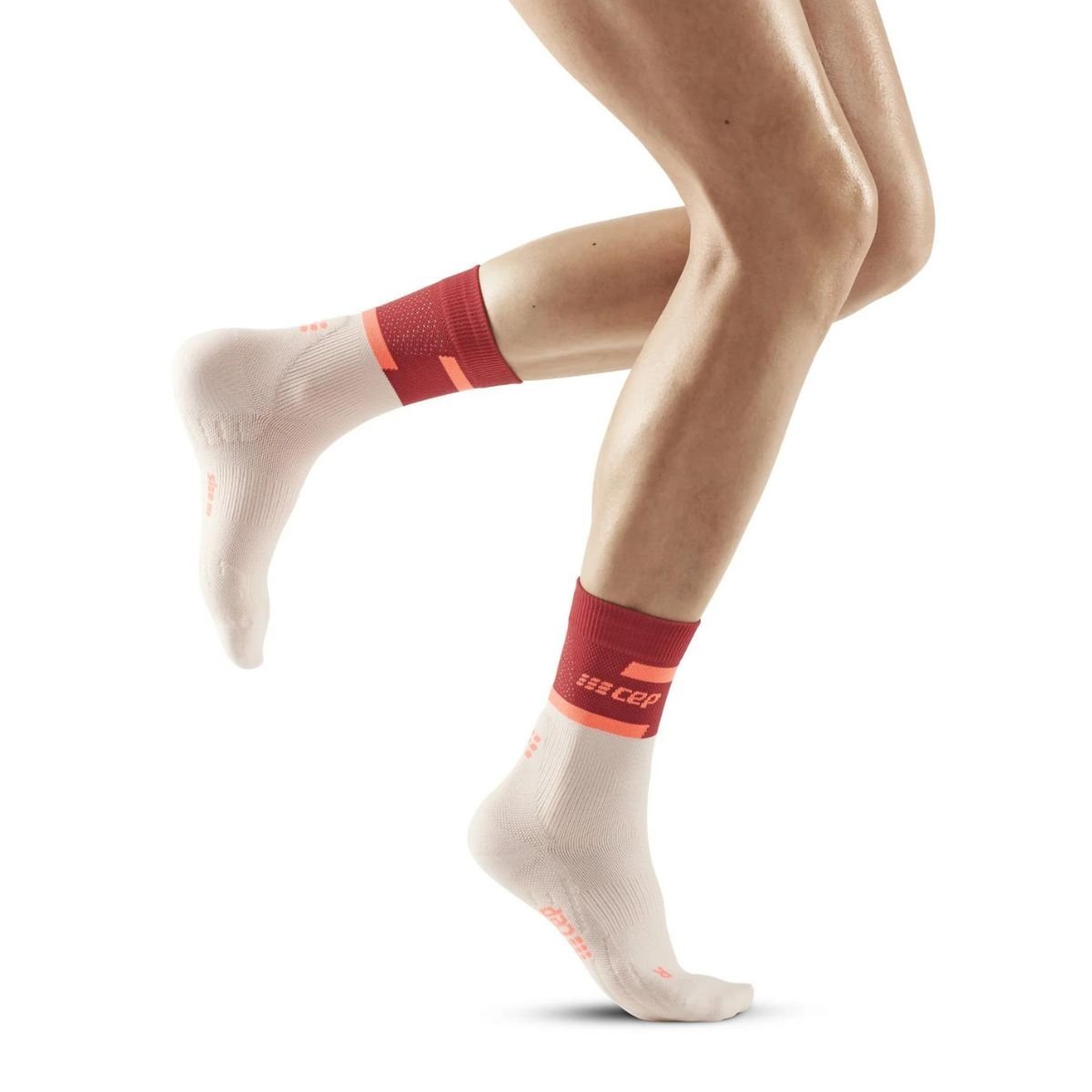 Ponožky CEP 4.0 W - červená/biela