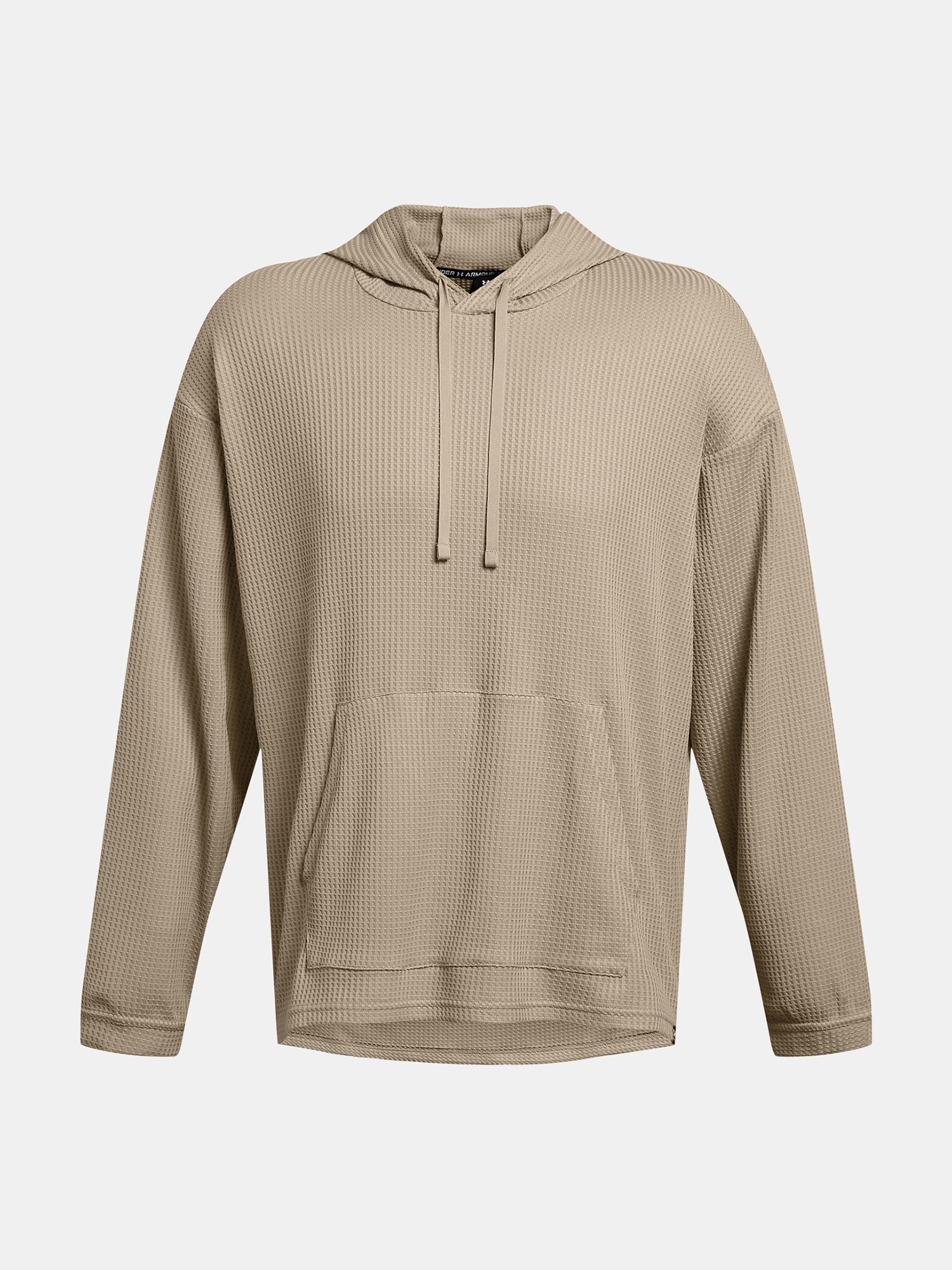 Mikina Under Armour UA Rival Waffle Hoodie - hnedá