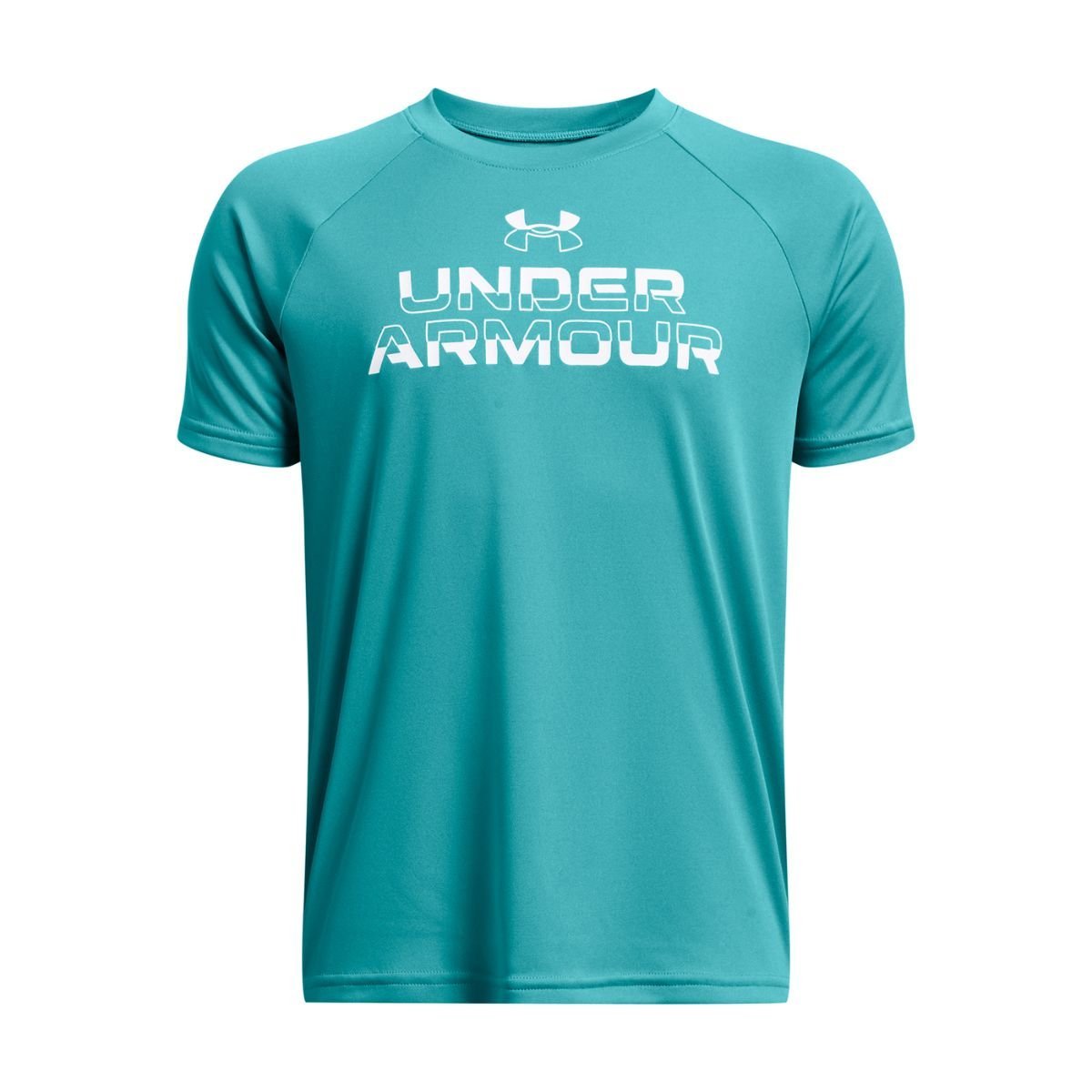 Tričko Under Armour UA Tech Split Wordmark SS J - modrá