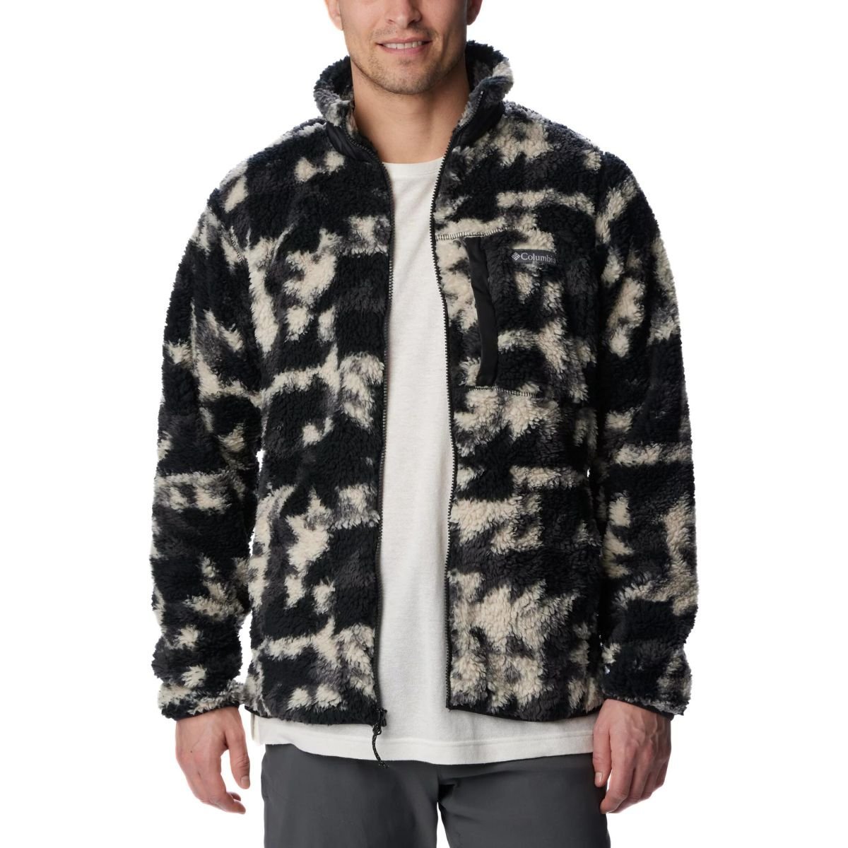 Columbia Winter Pass™ Fleece mikina s kapucňou M - čierna/biela