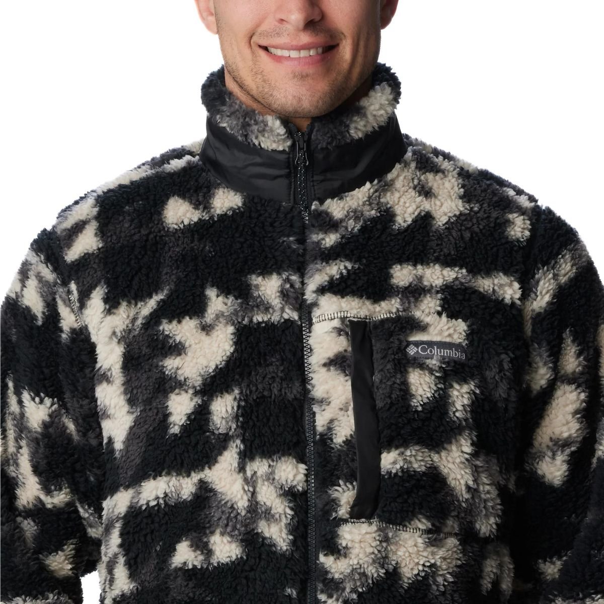 Columbia Winter Pass™ Fleece mikina s kapucňou M - čierna/biela