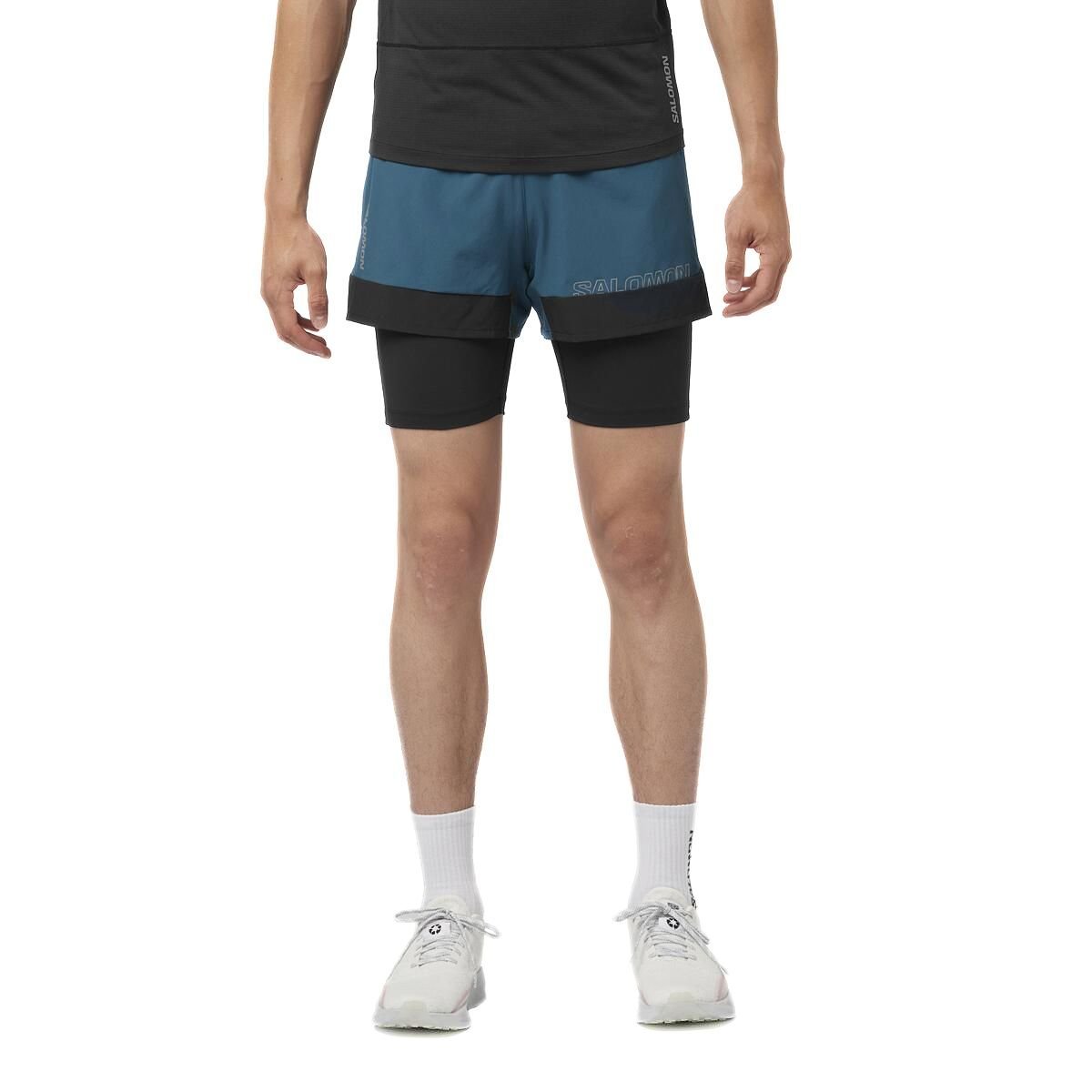 Šortky Salomon Cross 2IN1 Shorts M - modrá/čierna