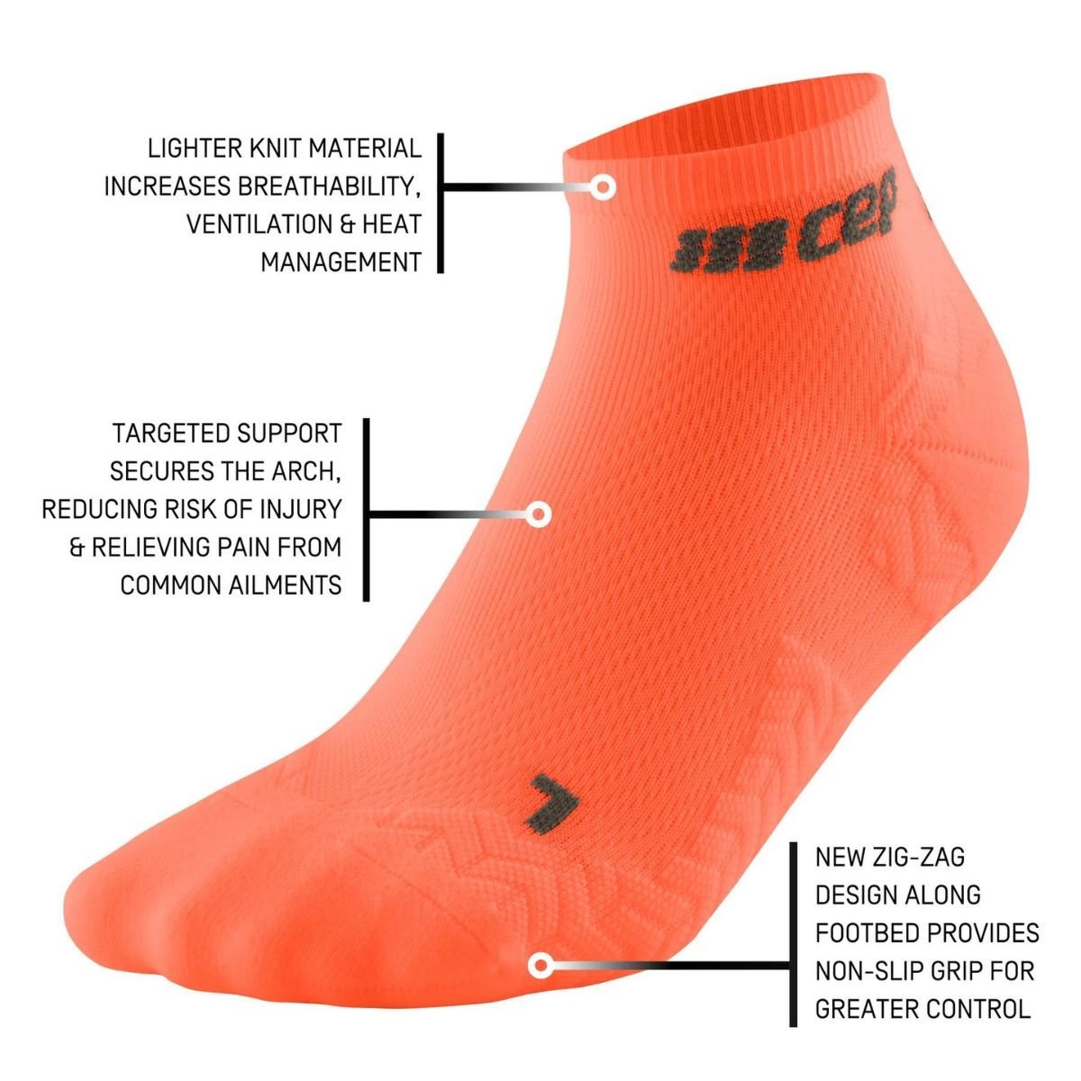 CEP Ultralight W členkové ponožky - oranžové