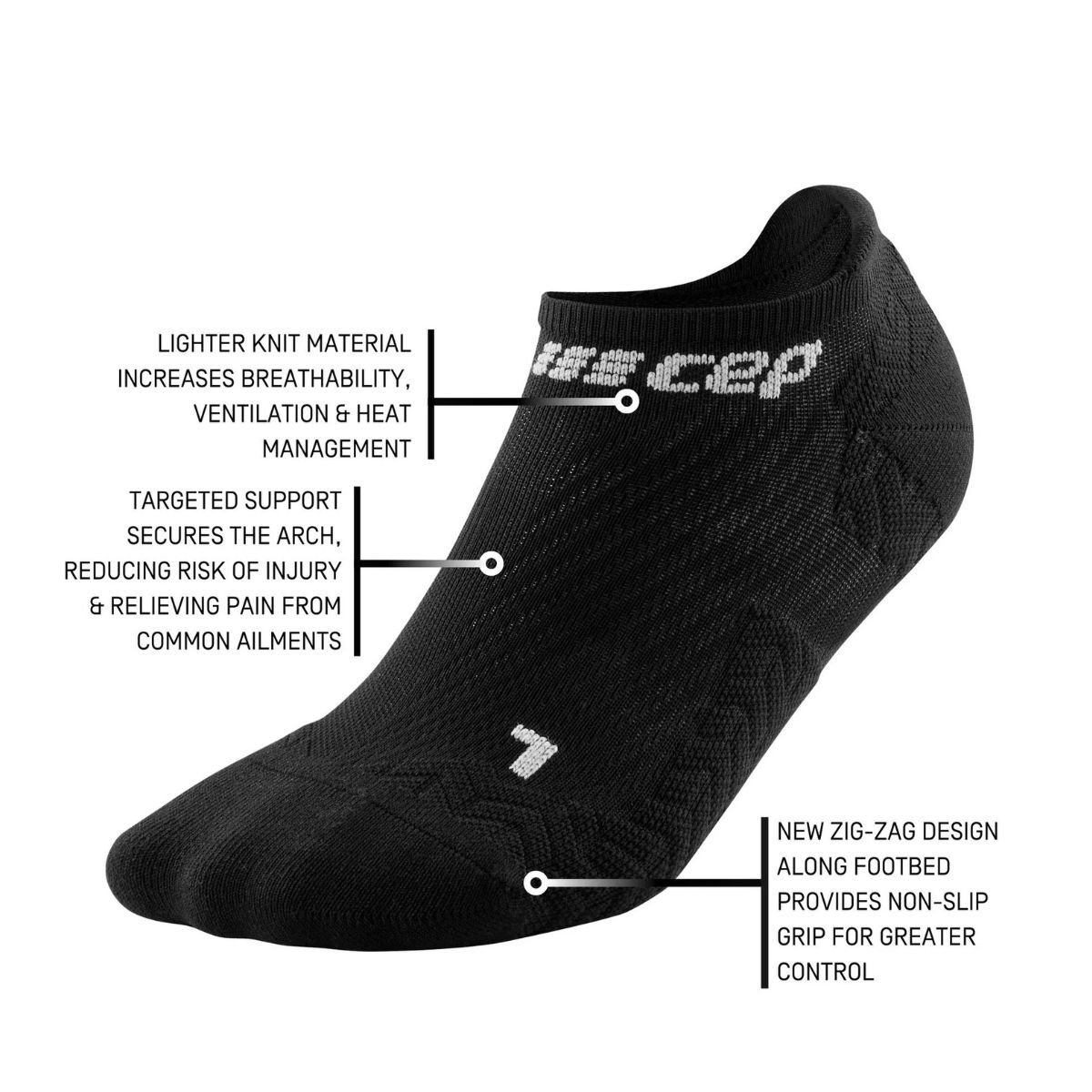 Ponožky CEP Ultralight M - čierna
