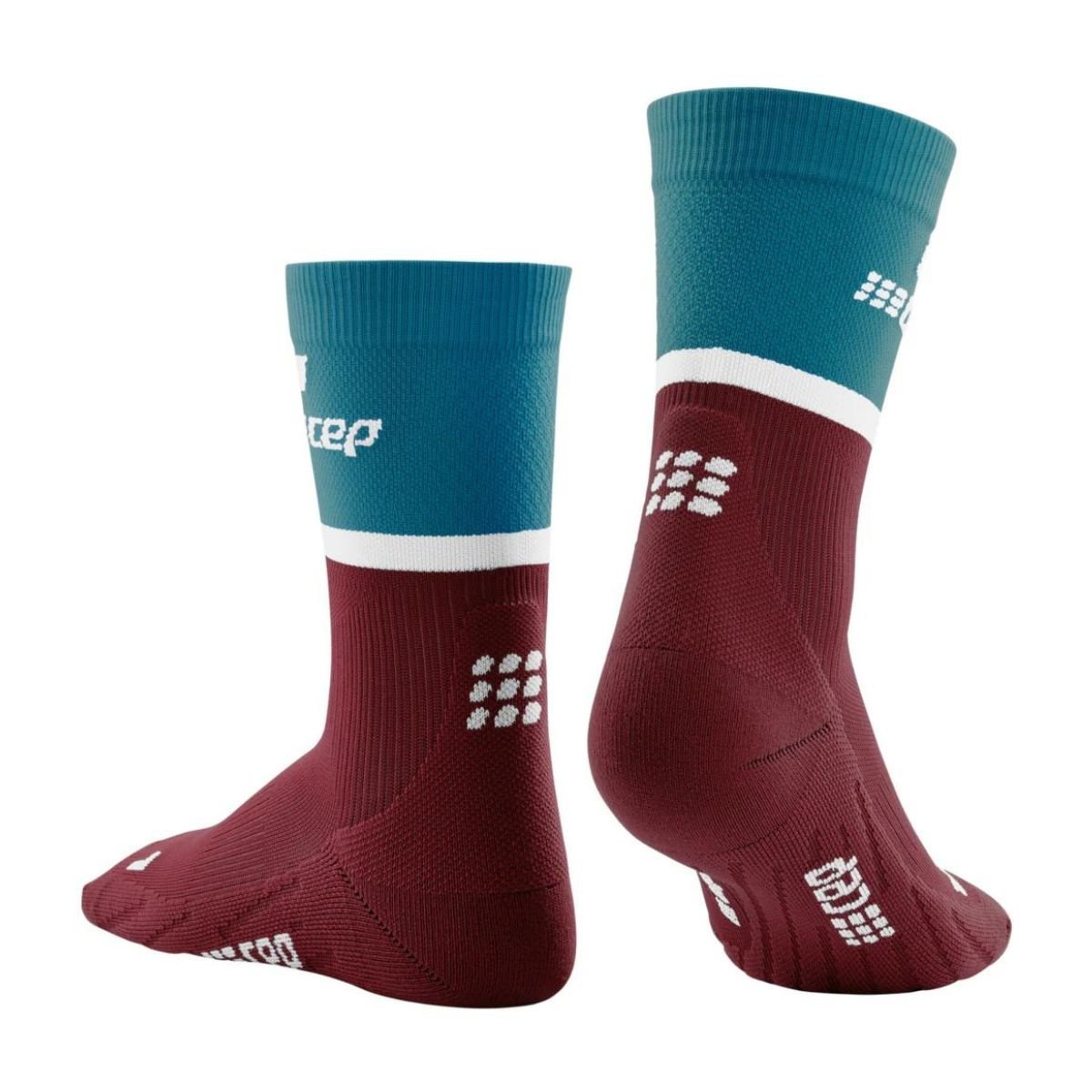 Vysoké ponožky CEP 4.0 M - modré/červené