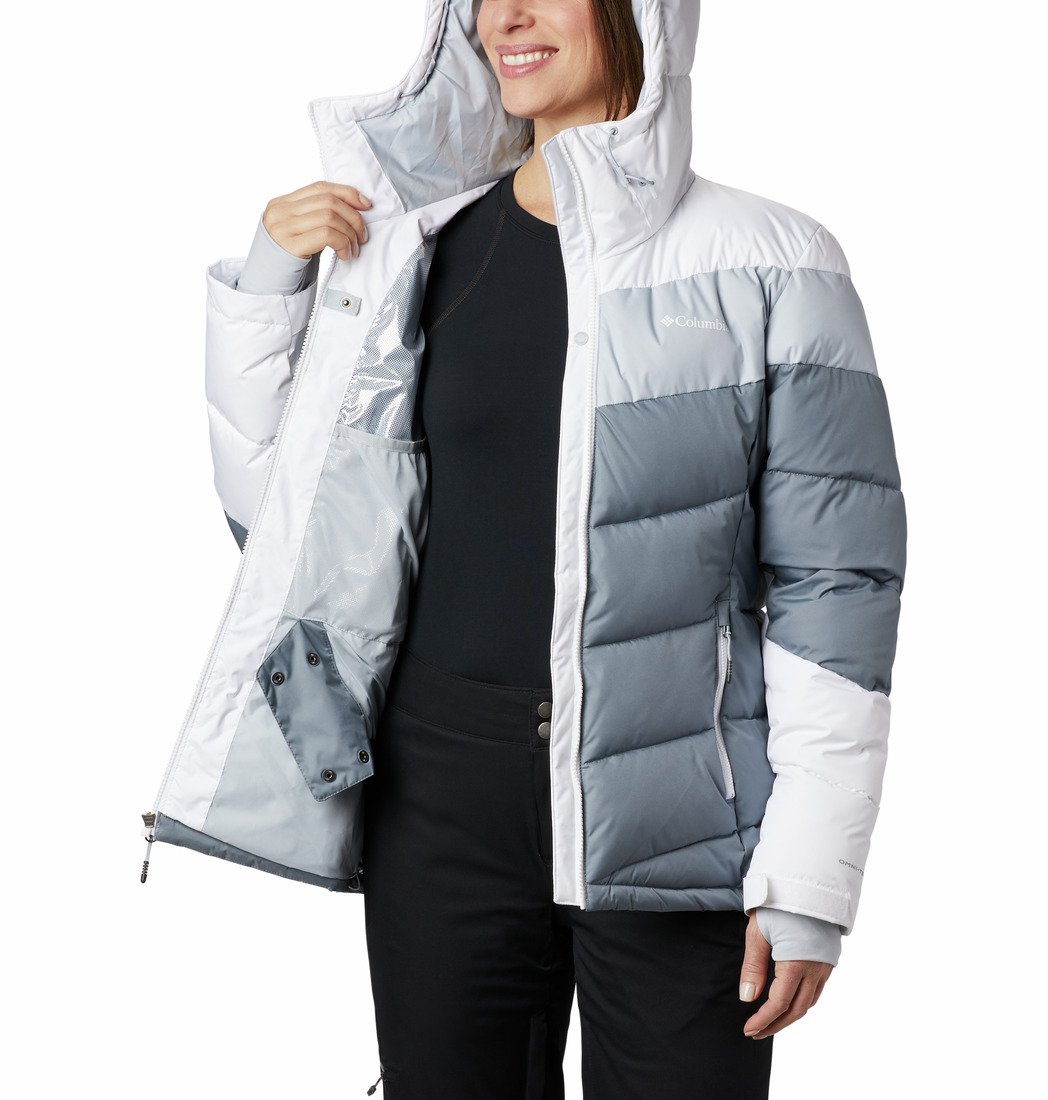 Bunda Columbia Abbott Peak™ Insulated Jacket W - sivá/biela