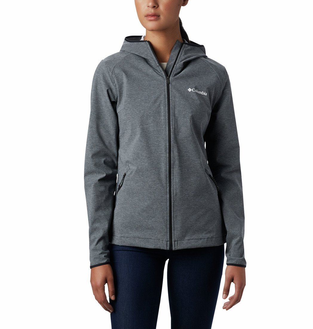 Bunda Columbia Heather Canyon™ Softshell Jacket W - sivá/čierna