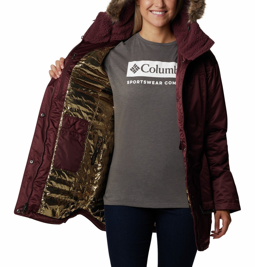 Bunda Columbia Watson Lake™ Insulated Jacket W - tmavočervená/fialová