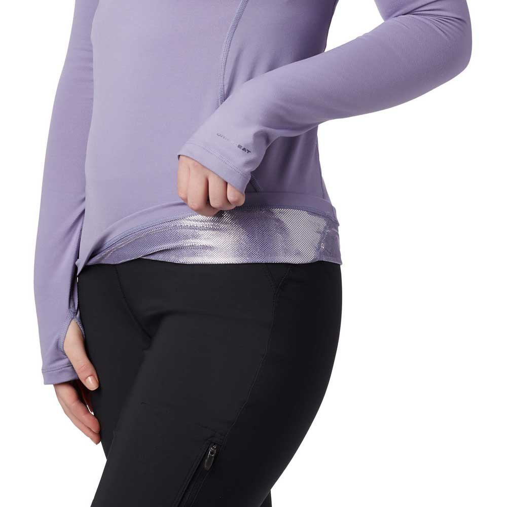 Funkčné tričko Columbia Midweight Stretch Long Sleeve Half Zip - fialová