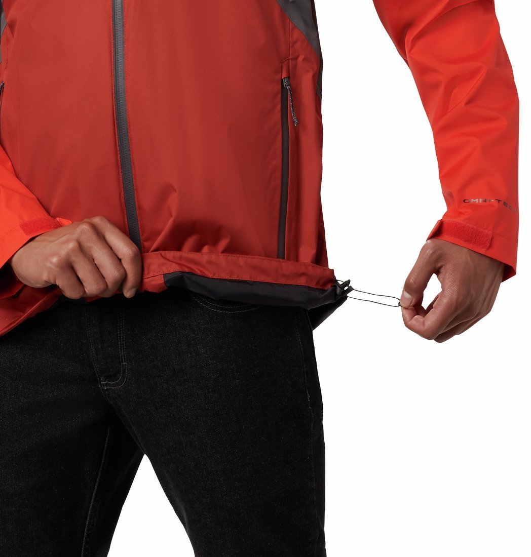 Bunda Columbia Rain Scape™ Jacket M - červená/sivá