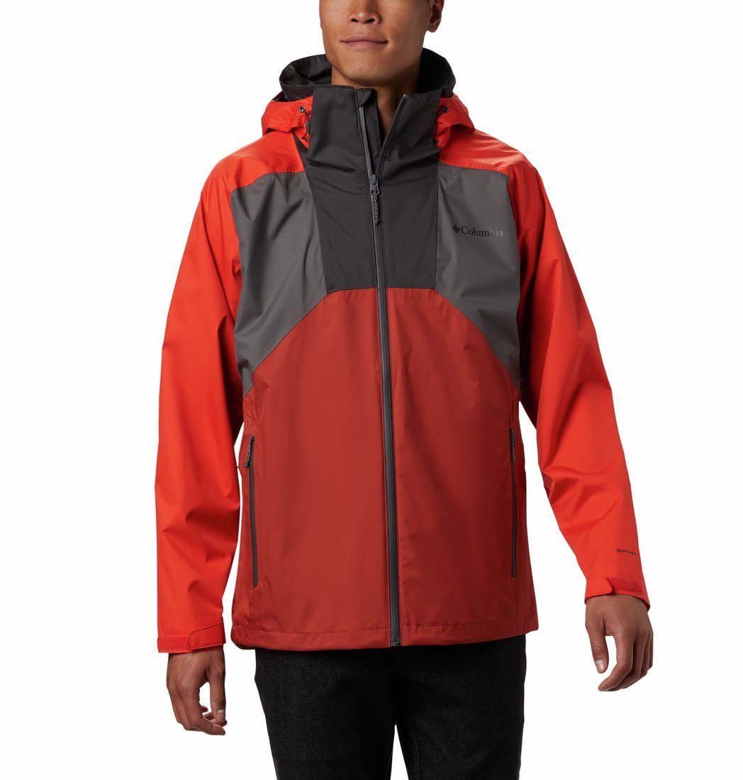 Bunda Columbia Rain Scape™ Jacket M - červená/sivá