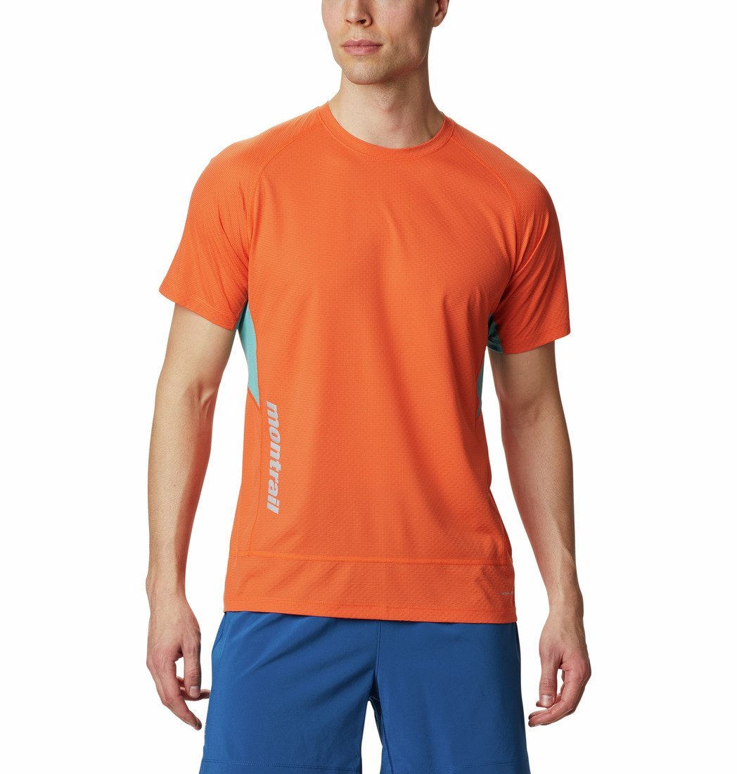 Tričko Columbia Titan Ultra™ II Short Sleeve M - oranžová/modrá